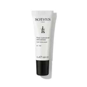 Corrector antiojeras Sothys Tubo de corrector antiojeras Sothys tono 01 Clair en envase blanco de 10 ml con tapón negro
